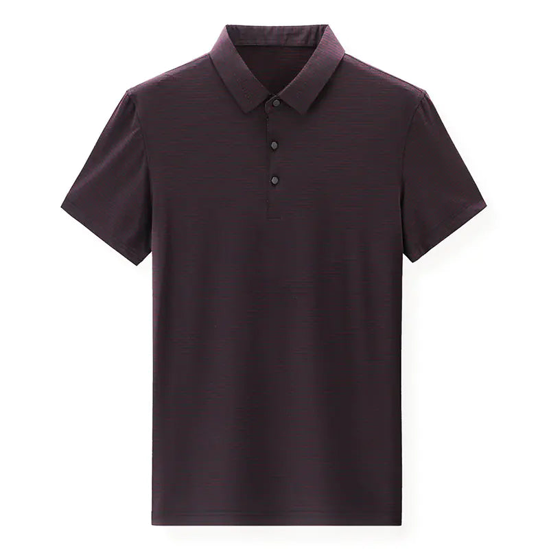 Polo de manga corta de verano para hombre - Camiseta de golf a rayas