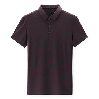 Polo de manga corta de verano para hombre - Camiseta de golf a rayas
