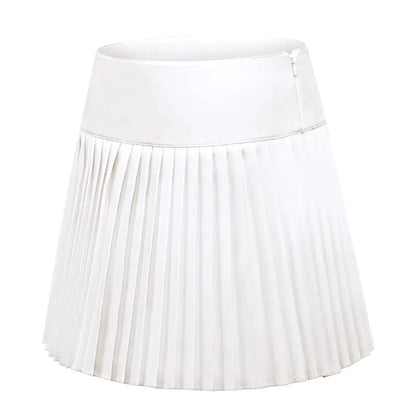 Falda de golf plisada de cintura alta con pantalón corto (para mujer)
