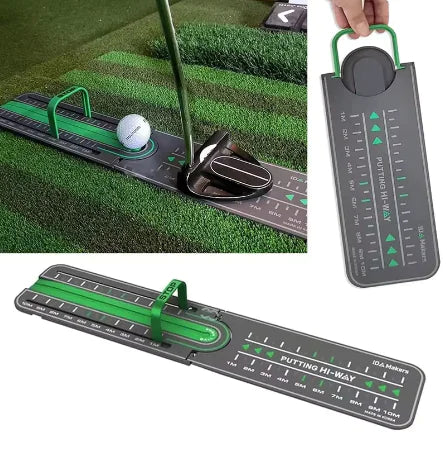 Entrenador de Golf Multifuncional – Para Swing y Putting | Portátil y Duradero